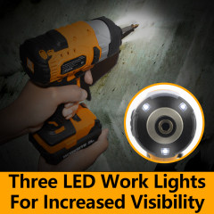 WORKSITE 20V Brushless Cordless Impact Driver 1/4" 3 Speed Battery Power Handheld Impact Screw Drivers Tools