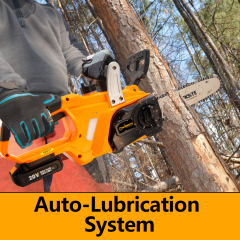 WORKSITE Cordless Chain Saw 10Inch 20V Max Battery Powered Portable Chainsaw Professional Wood Steel Cutting Power Saws