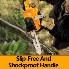 WORKSITE Cordless Chain Saw 10Inch 20V Max Battery Powered Portable Chainsaw Professional Wood Steel Cutting Power Saws