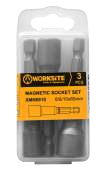 WORKSITE 3PCS MAGNETIC SOCKET SET