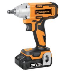 WORKSITE Cordless Impact Wrench 1/2" (13mm) 20V Battery Power 150Nm Variable Speed Electric Impact Wrenches