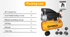 WORKSITE Air Compressor 50L Tank High Pressure 125PSI 2.5HP Power Fast Inflation