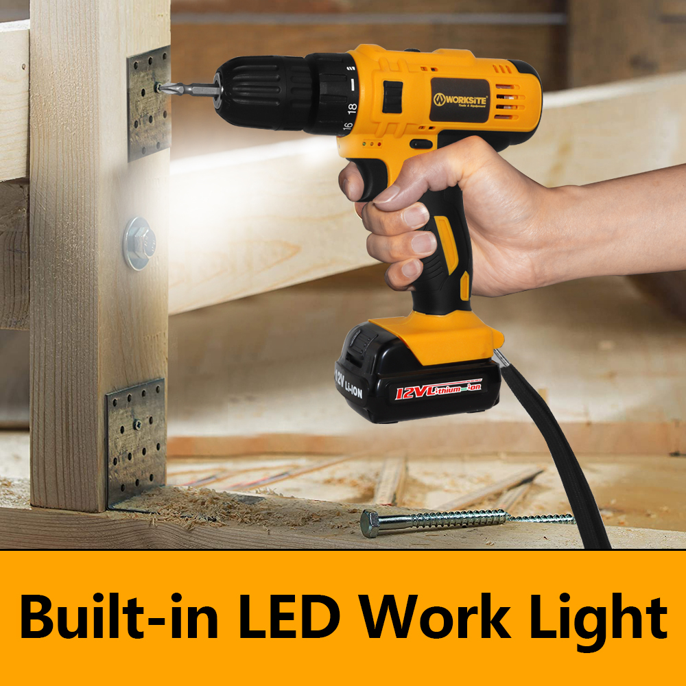 WORKSITE 12V CORDLESS DRILL
