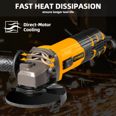 WORKSITE Mini Angle Grinders 4-1/2" Cutting Disc 750w 11500/min Variable Speed Portable Professional Metal Grinding Corded Angle Grinders Tools
