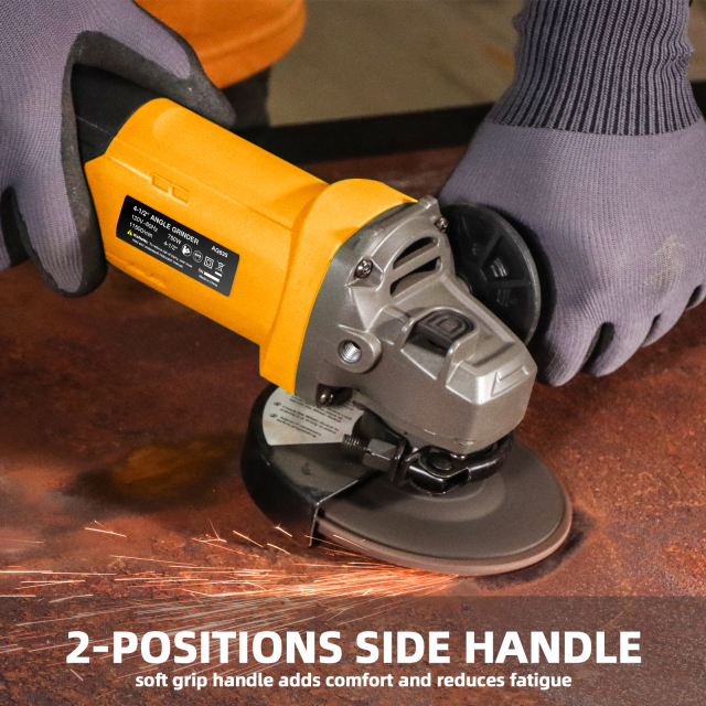 WORKSITE Mini Angle Grinders 4-1/2" Cutting Disc 750w 11500/min Variable Speed Portable Professional Metal Grinding Corded Angle Grinders Tools