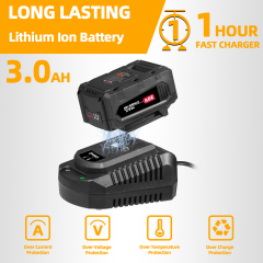 WORKSITE Brushless Mini Chainsaw Cordless 6-inch,Handheld Small Electric Power with 3.0AH Battery and Fast Charger