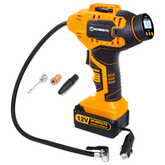 WORKSITE 12V Inflator Tire Gauge Gun Car Tyre Air Airbag Balloon Portable Pump Battery Power Cordless Digital Auto Inflator