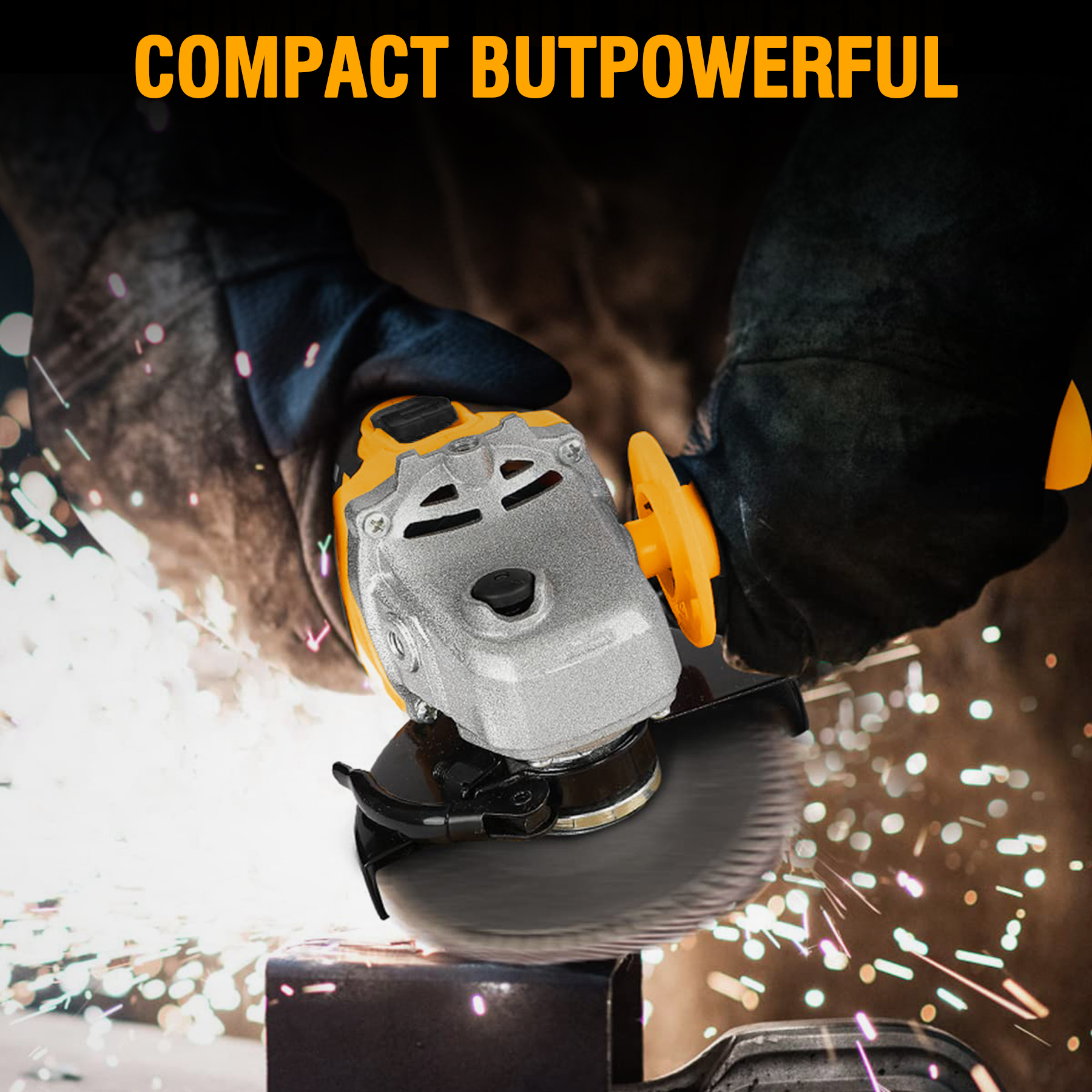 WORKSITE Cordless Angle Grinder 4-1/2inch(115mm )Variable 20V Max Battery Power Portable Handheld Cutting Grinding Grinders Tools