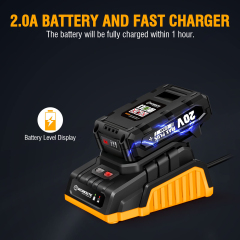 WORKSITE 20V Max Cordless Circular Saw 6 1/2" Lithium-ion Battery High Power Portable Lightweight Mini Saws for Metal Steel Wood Cutting