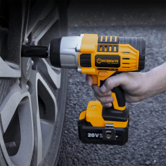 WORKSITE Cordless Impact Wrench 1/2inch 500Nm High Torque 20V Battery Power Cer Tire Electric Wrenches with Socket Set