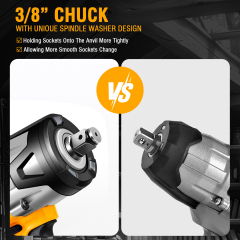 WORKSITE 20V Cordless Impact Wrench 1/2" 330Nm Heavy Duty Portable Battery Rechargeable Handheld Power Lug Nuts Wrenches