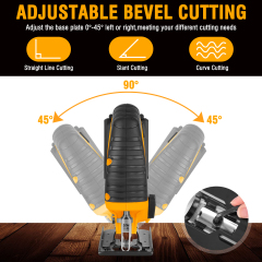 WORKSITE Cordless Jig Saw 20V Max Battery Powered Portable Variable Speed Wood Steel Metal Cutting Mini Jigsaw Tools