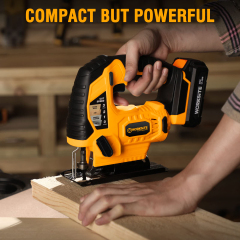WORKSITE Cordless Jig Saw 20V Max Battery Powered Portable Variable Speed Wood Steel Metal Cutting Mini Jigsaw Tools