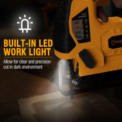 WORKSITE Cordless Jig Saw 20V Max Battery Powered Portable Variable Speed Wood Steel Metal Cutting Mini Jigsaw Tools