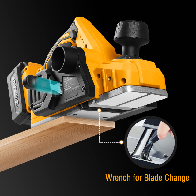 WORKSITE Cordless Planer 20V Max Battery Powered 14000RPM Hand Wood Planers Electric for Woodworking Smoothing Planing