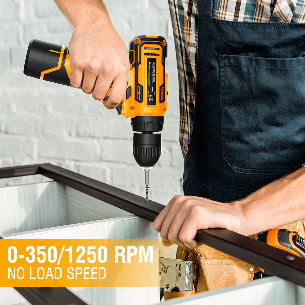 WORKSITE 8V Cordless Drill 3/8" Compact Keyless Portable Lightweight Wireless Electric Battery Power Drills Driver