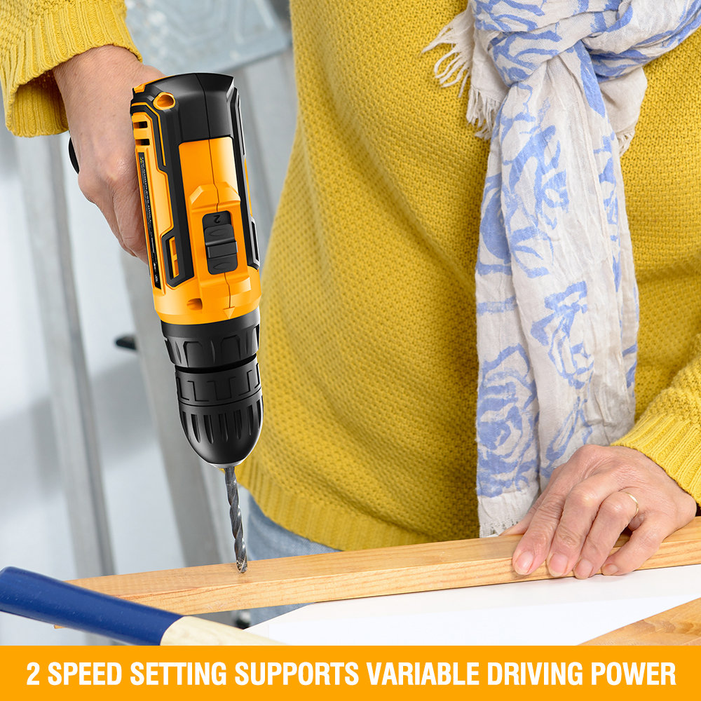 WORKSITE 8V Cordless Drill 3/8" Compact Keyless Portable Lightweight Wireless Electric Battery Power Drills Driver
