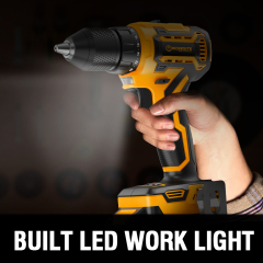 WORKSITE Brushless Cordless Drill 3/8" Compact Lightweight Handheld Variable Speed 40Nm Keyless Power Electric Drills