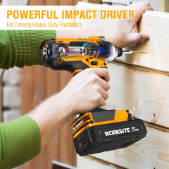 WORKSITE Cordless Impact Driver 1/4" Compact Power Handheld Drivers Quick Release Collect with Battery and Charger