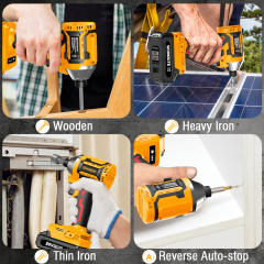 WORKSITE 20V Brushless Cordless Impact Driver 1/4" High Torque 200N.m Compact Handheld Variable Speed Electric Drivers