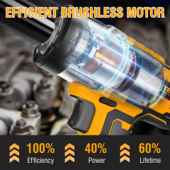 WORKSITE Cordless Impact Wrench 1/2 inch (13mm) 20V Battery Power 210Nm Variable Speed Electric Impact Wrenches