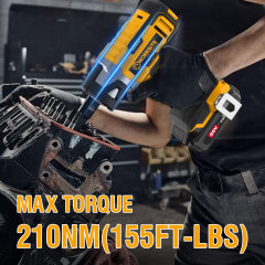 WORKSITE Cordless Impact Wrench 1/2 inch (13mm) 20V Battery Power 210Nm Variable Speed Electric Impact Wrenches