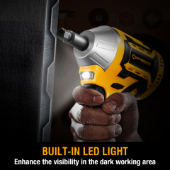 WORKSITE Brushless Impact Wrench 3/8 inch (10mm) 20V Battery Power 250Nm Variable Speed 3250 RPM Electric Wrenches