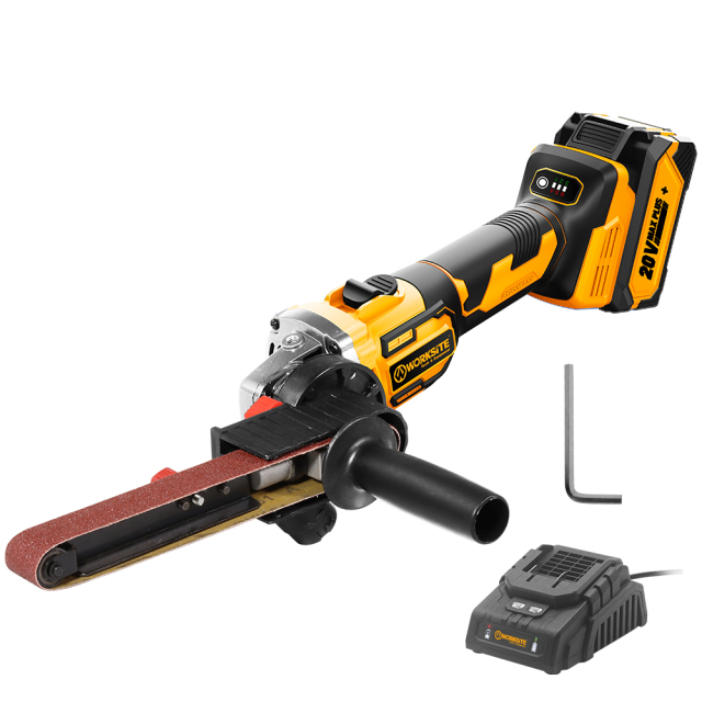 WORKSITE Brushless Cordless Belt Sander 20V Max Battery Powered 1.2in. x 21in. Handheld Power Detail Sanding Machine