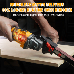 WORKSITE Brushless Cordless Belt Sander 20V Max Battery Powered 1.2in. x 21in. Handheld Power Detail Sanding Machine