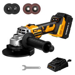 WORKSITE Brushless Angle Grinder Tool 4.5 Inch Variable Speed Portable Handheld Battery Powered Electric Grinders