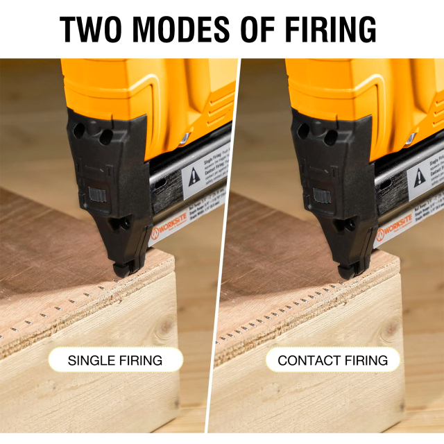 WORKSITE 2-In-1 Brad Nailer Stapler 18 Gauge Battery Powered Portable Nail Gun Compatible with 3/4"~2" Nails and 3/4"~1-9/16" Staples