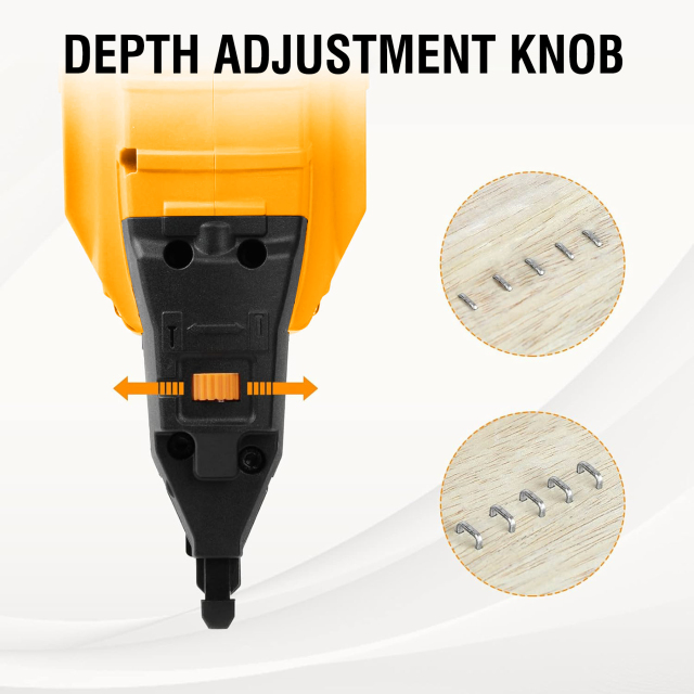 WORKSITE 2-In-1 Brad Nailer Stapler 18 Gauge Battery Powered Portable Nail Gun Compatible with 3/4"~2" Nails and 3/4"~1-9/16" Staples