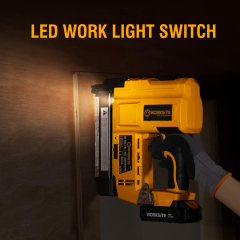 WORKSITE 2-In-1 Brad Nailer Stapler 18 Gauge Battery Powered Portable Nail Gun Compatible with 3/4"~2" Nails and 3/4"~1-9/16" Staples