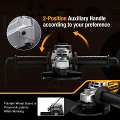 WORKSITE Brushless Angle Grinder Tool 4.5 Inch Variable Speed Portable Handheld Battery Powered Electric Grinders