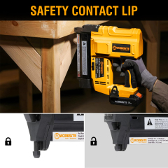 WORKSITE 2-In-1 Brad Nailer Stapler 18 Gauge Battery Powered Portable Nail Gun Compatible with 3/4"~2" Nails and 3/4"~1-9/16" Staples