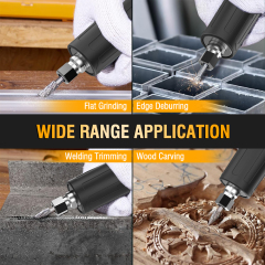 WORKSITE Brushless Die Grinder 1" Collet Variable Speed (10000-26000RPM) Ergonomic Grip for Rust Removal, Grinding, Cutting, Polishing, with 1/4" Collets