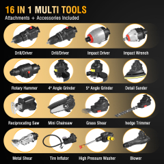WORKSITE 20V Brushless Interchangeable Power Tool Variable Speed up to 24000 RPM Battery Powered Angle grinder