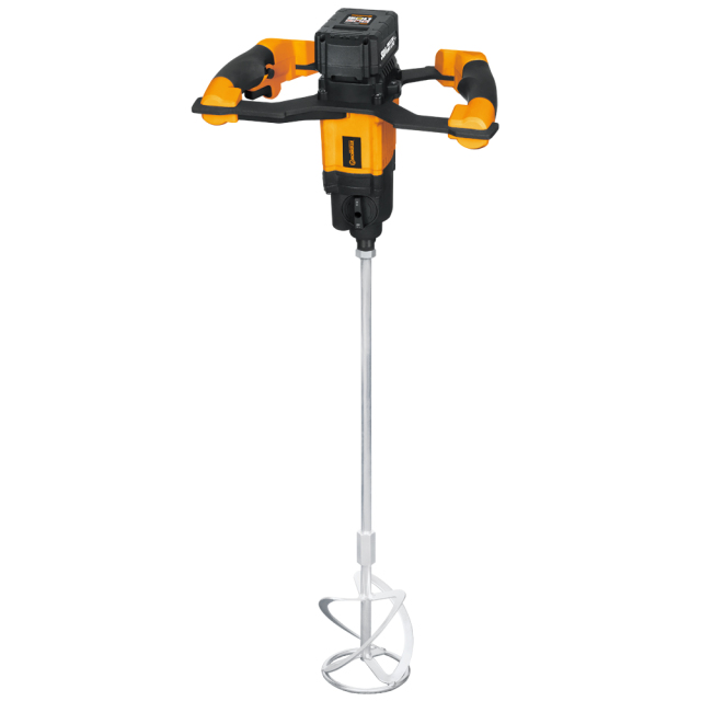 WORKSITE Concrete Mixer Cordless Industrial Paint Dispersion Mixing Machine 20V Battery Power Plaster Mortar Cement Drill Mixer