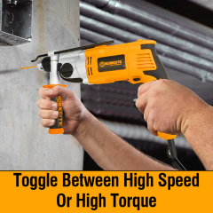 WORKSITE Electric Impact Drill 13mm Professional Heavy Duty 1200W Portable Corded Power Impact Drills Tools