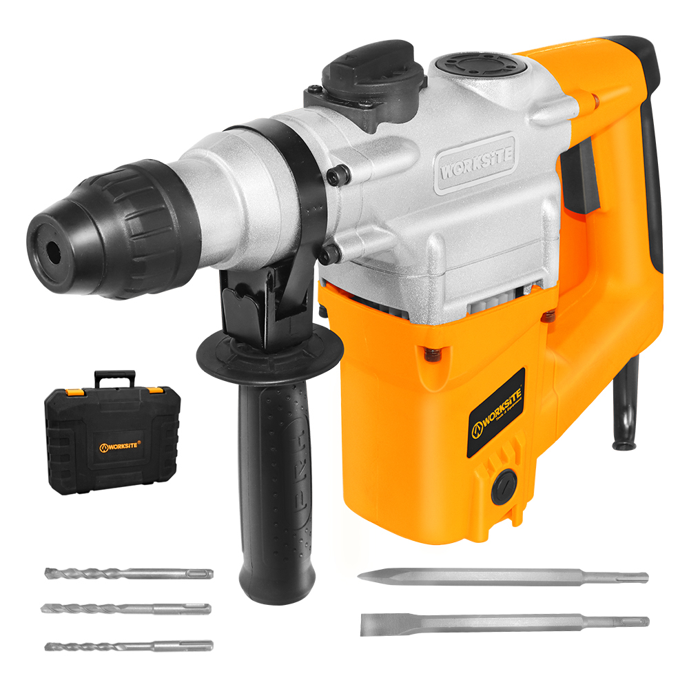 WORKSITE Heavy Duty SDS-Plus 26mm Rotary Hammer Drill 1050W Professional Rotary Hammer for Wood Masonry Concrete Steel