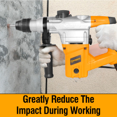 WORKSITE Heavy Duty SDS-Plus 26mm Rotary Hammer Drill 1050W Professional Rotary Hammer for Wood Masonry Concrete Steel