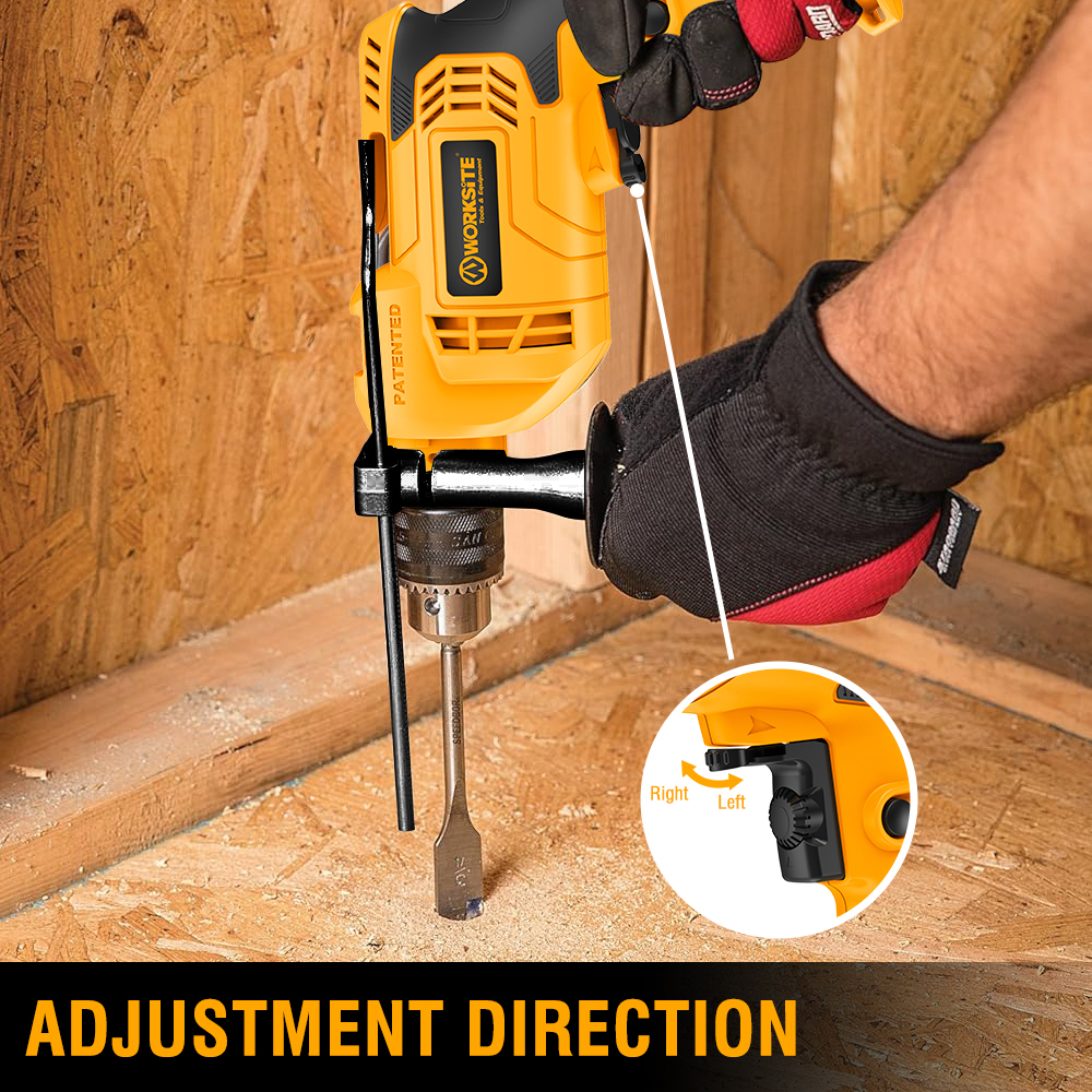 WORKSITE Electric Impact Drill 13mm Powerful 650W Variable Speed 2800RPM Portable Corded Power Impact Drills