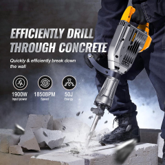 WORKSITE Demolition Hammer 1900W Electric Jack Hammer Power Drill Concrete Breaker Power Demolition Drills