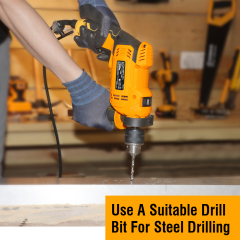 WORKSITE Electric Impact Drill 13MM Powerful 750W Variable Speed 2800RPM Wood Steel Drilling Handheld Impact Drills