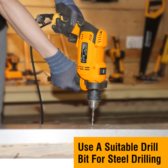 WORKSITE Electric Impact Drill 13MM Powerful 750W Variable Speed 2800RPM Wood Steel Drilling Handheld Impact Drills