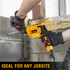 WORKSITE Electric Impact Drill 13mm Powerful 710W Variable Speed 3000RPM Portable Corded Power Impact Drills