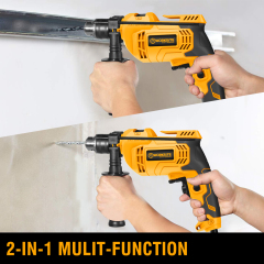 WORKSITE Electric Impact Drill Kit 102PCS 13mm 710W Variable Speed 3000RPM Portable Corded Impact Drills Set with Case