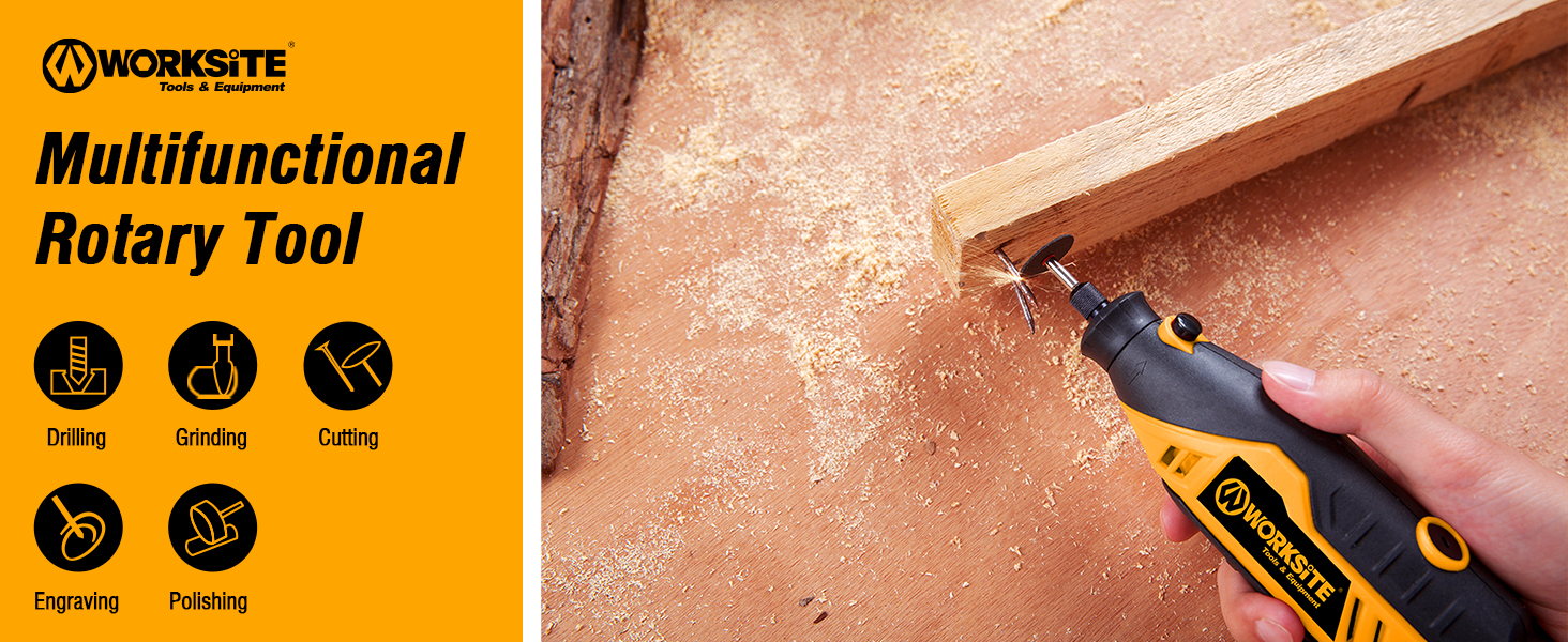 WORKSITE Electric Rotary Tool Kit 101PCS Engraving Carving