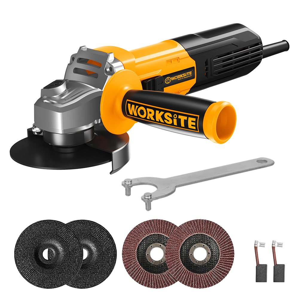WORKSITE Angle Grinder Handheld 125mm Cutting Discs 900W 12000/min Speed Metal Grinding Corded Power Electric Grinders Tools
