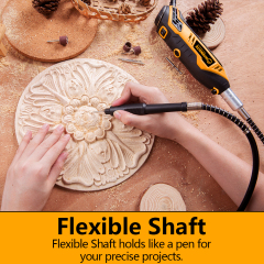 WORKSITE Electric Rotary Tool Kit 130W Variable Speed 35000RPM Corded Power Engraving Carving Rotary Tools with Case